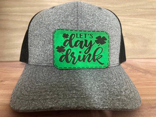 Day Drink Leatherette Hat Patch