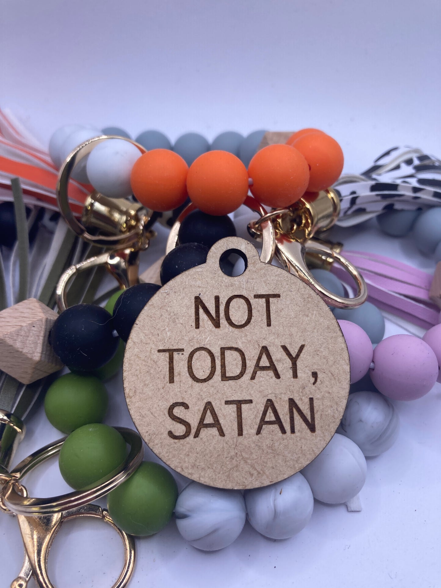 Not Today Satan Wooden Accessory Token