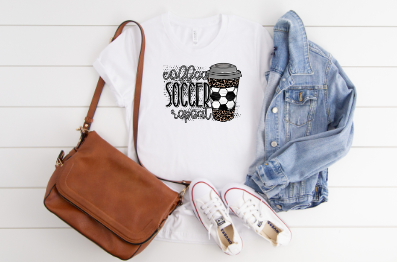 Coffee Soccer Repeat Sublimation Transfer