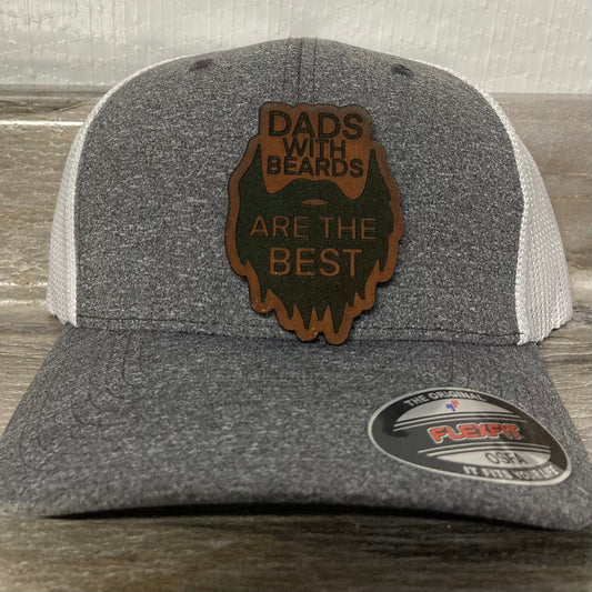 Dads With Beards Leatherette Hat Patch