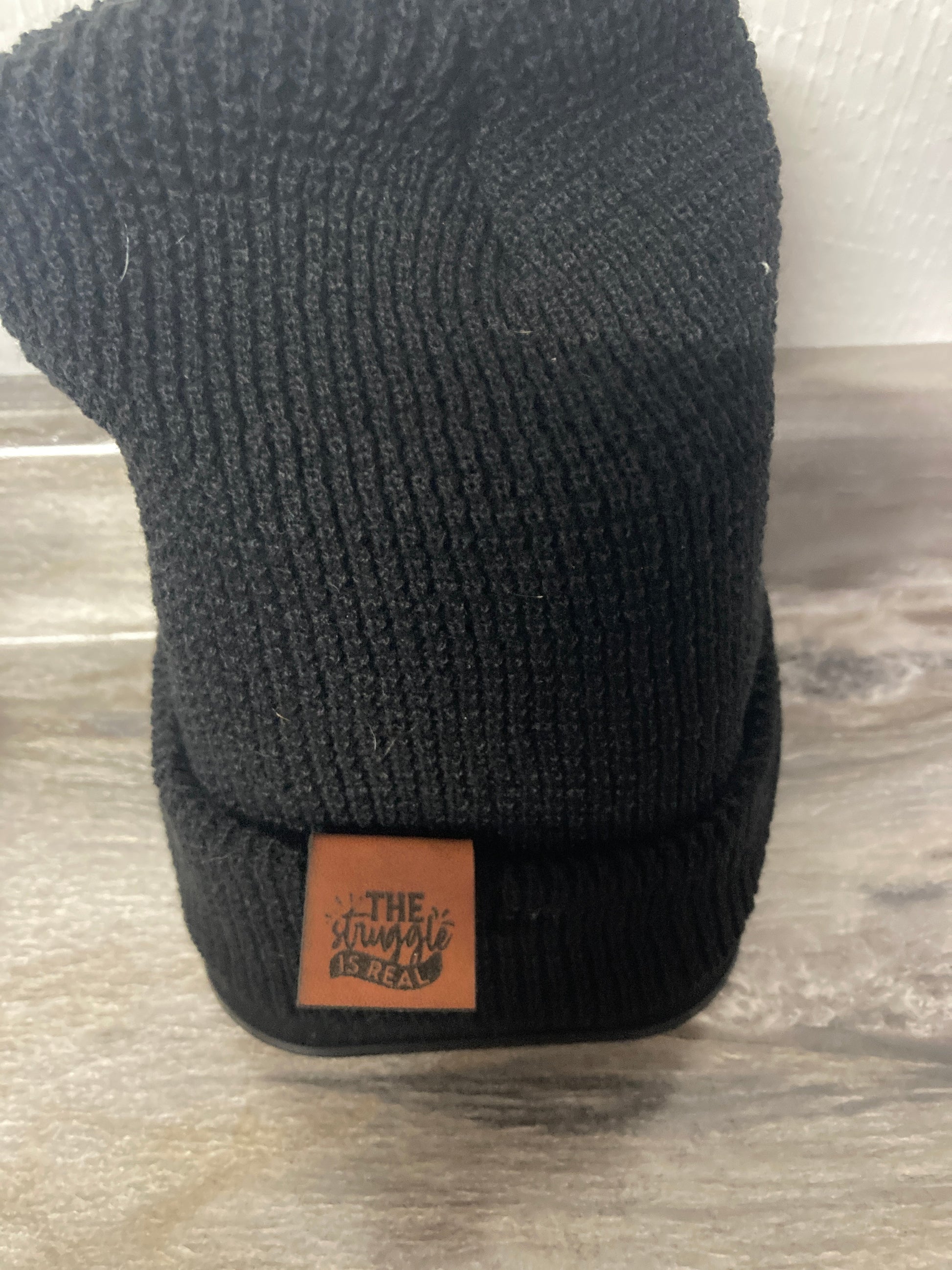 Fashion Beanies With Leatherette Patches
